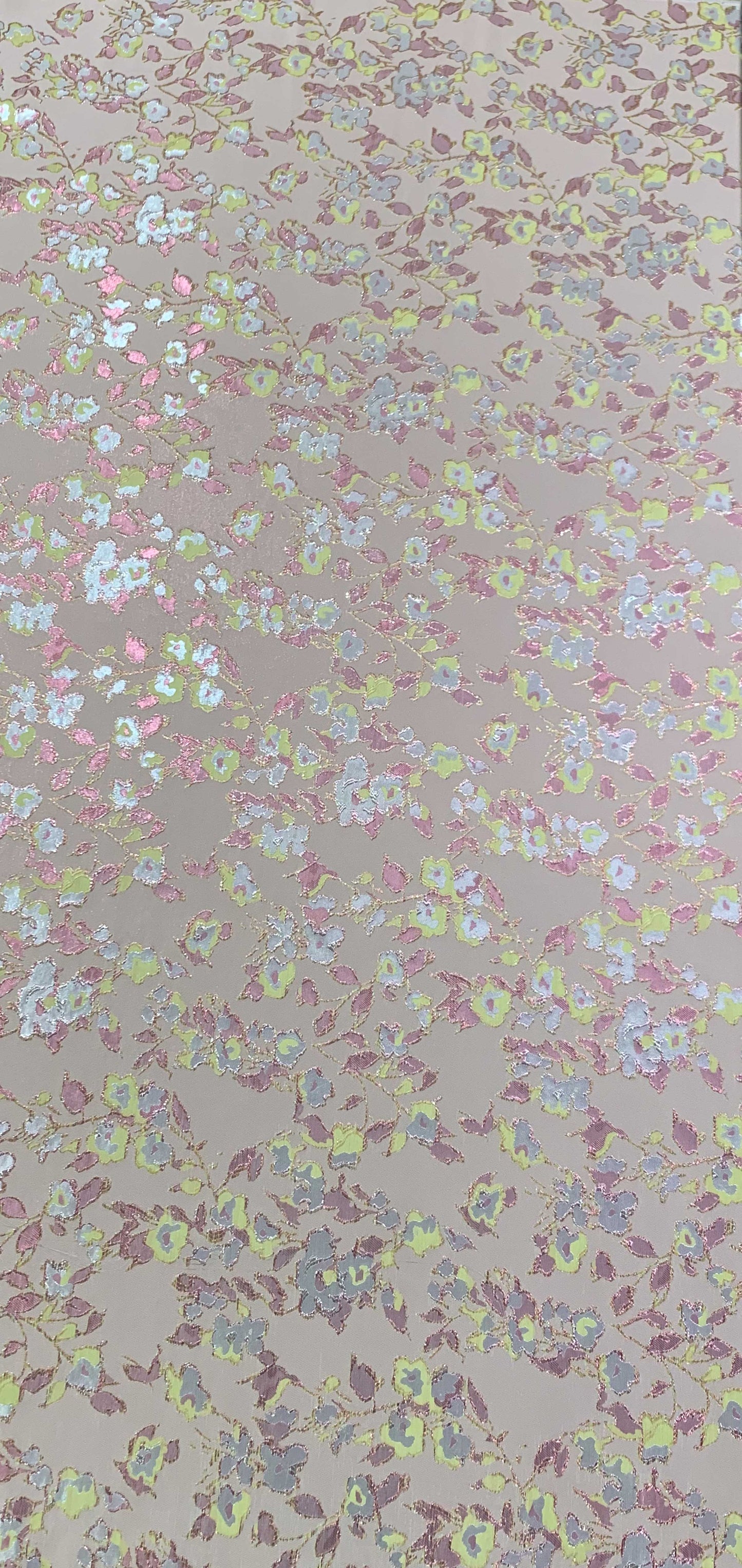 Pastel Floral Brocade Fabric