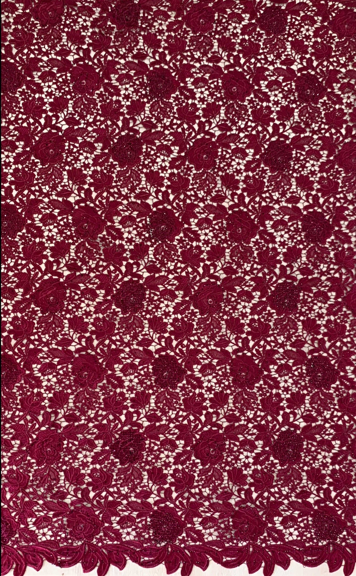 Rahi Maroon Cutwork Lace