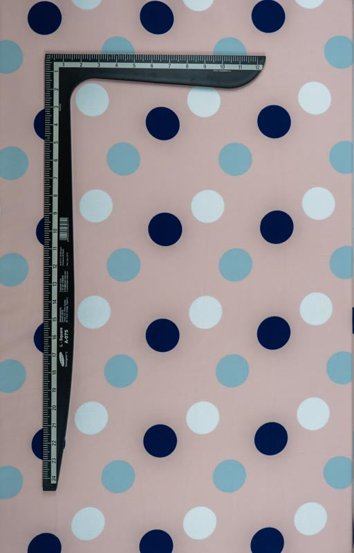 Candy Printes Polka Dotted Peach Fabric