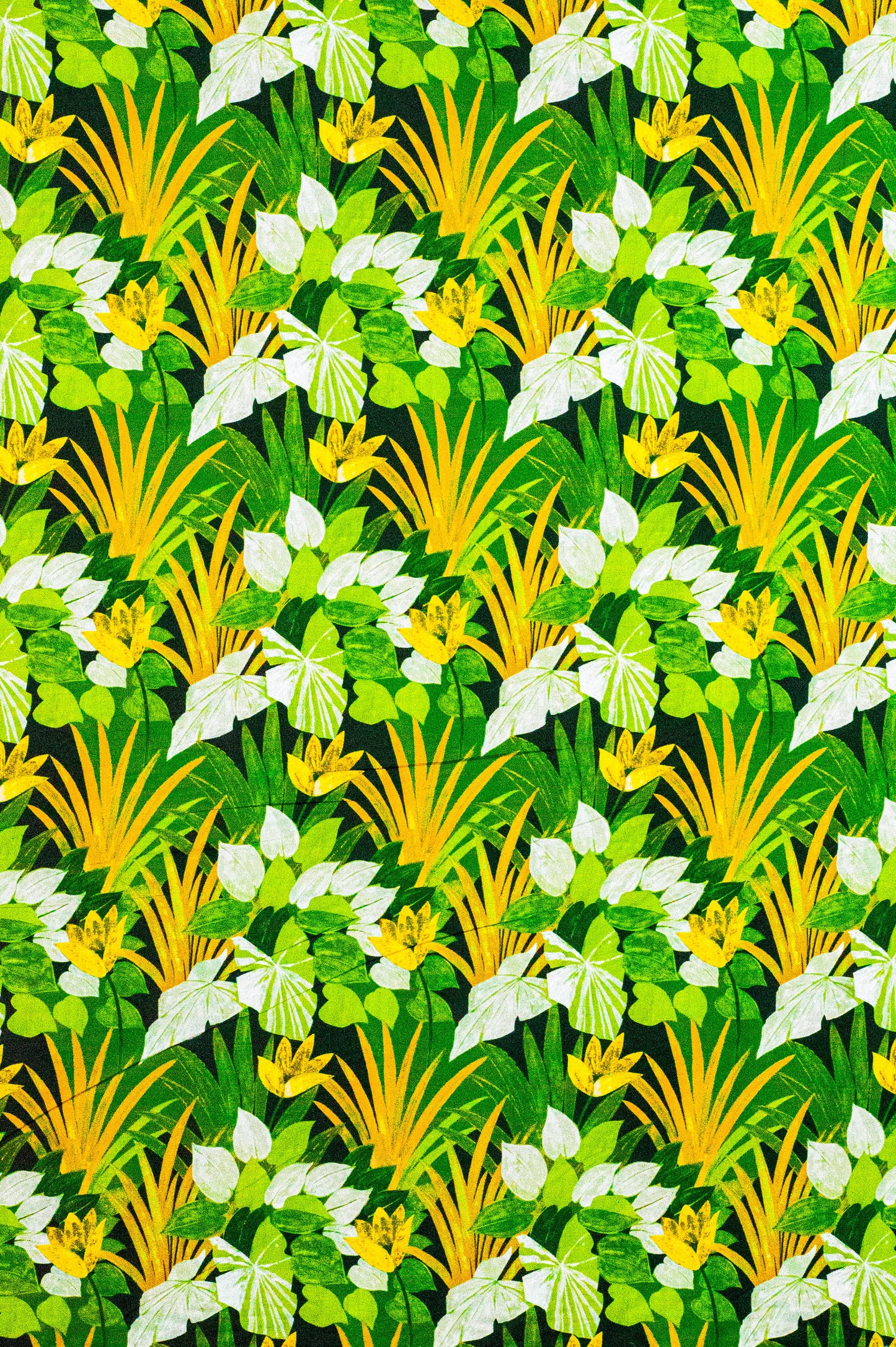 Tropical Print Jungle Green Fabric