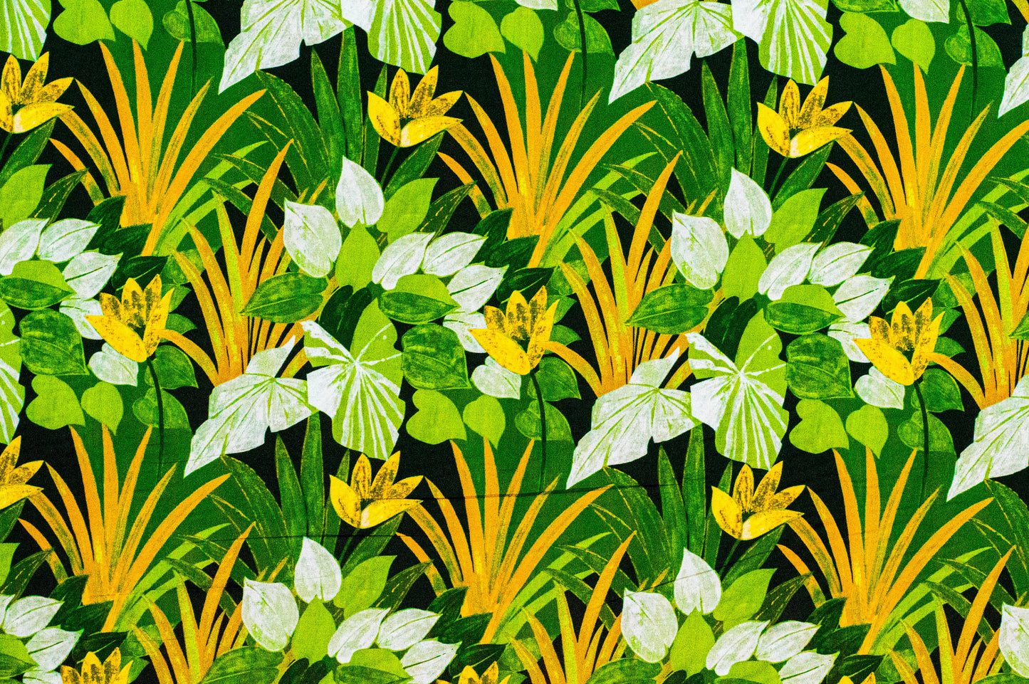 Tropical Print Jungle Green Fabric