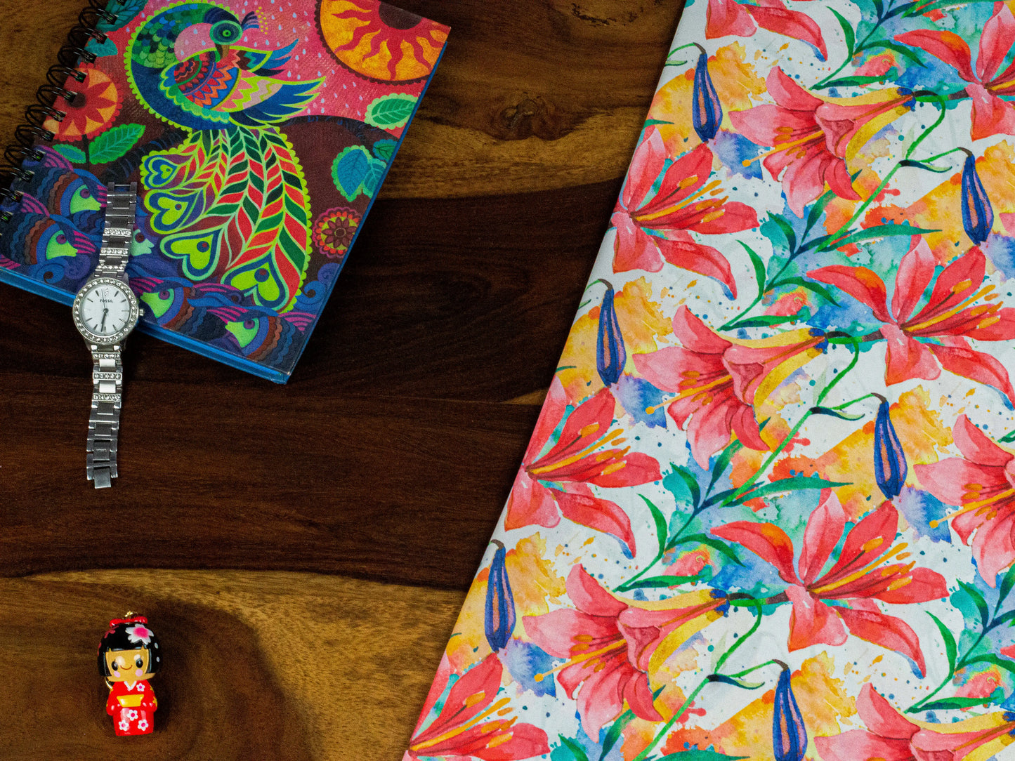Tropical Print Floral Garden Fabric