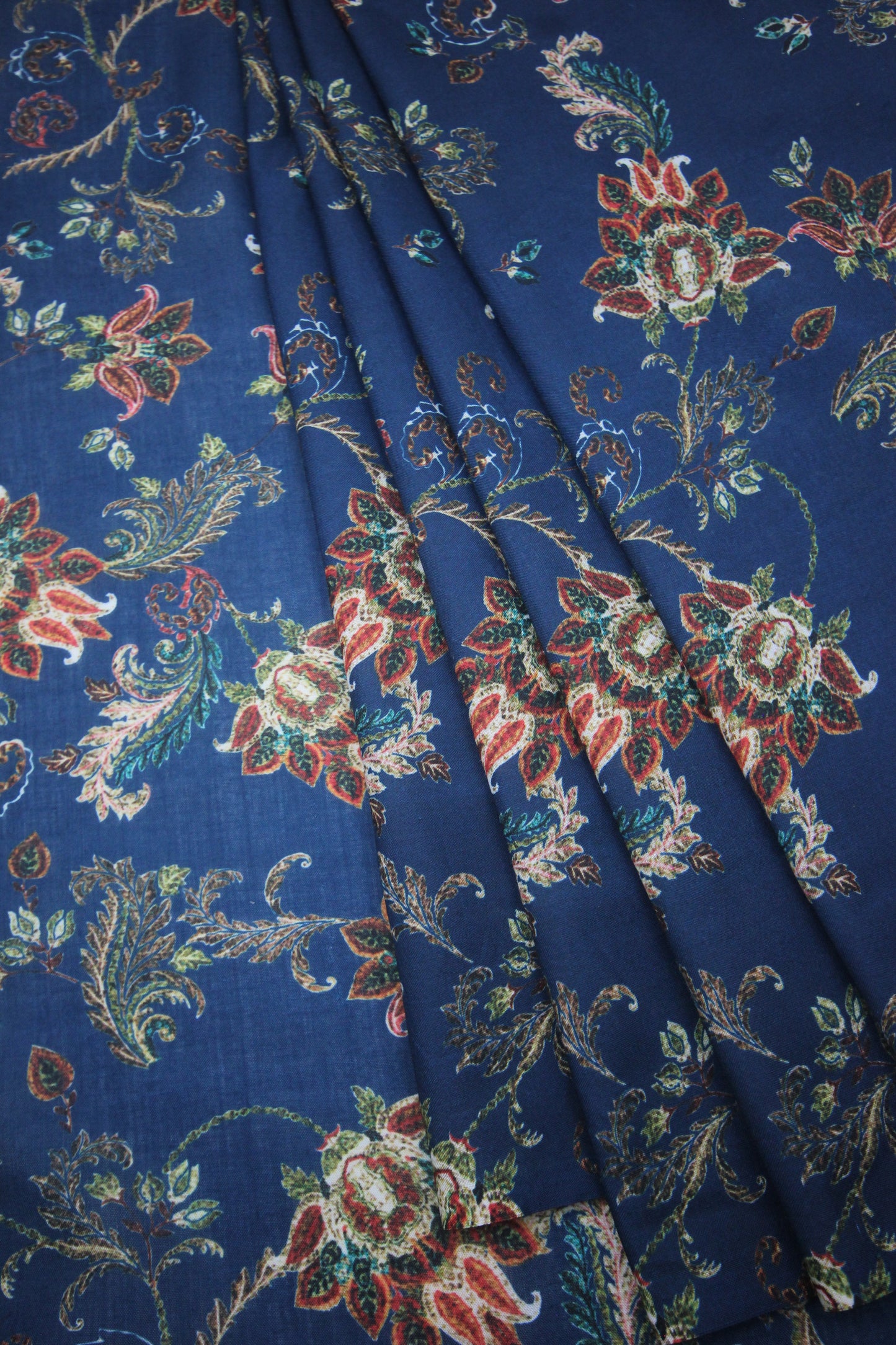 Cotton Viscose Chinese Navy Blue