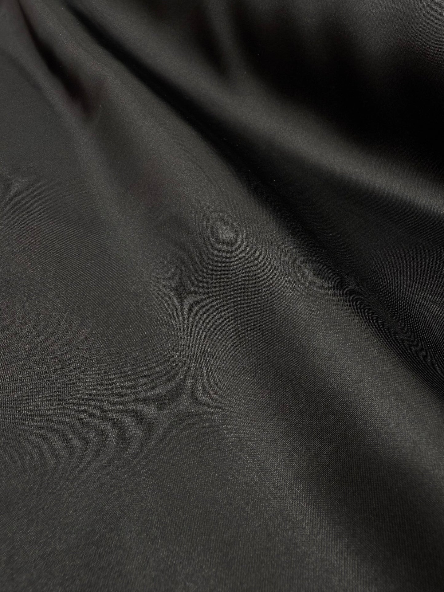 Black Plain Satin 44" Fabric