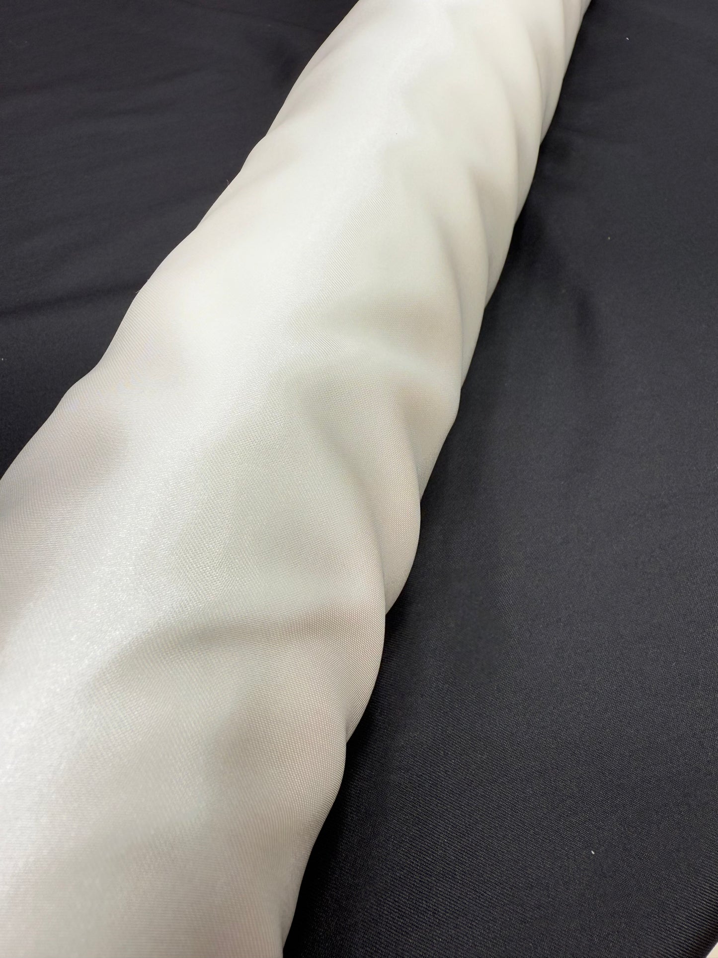 White Plain Satin 44" Fabric