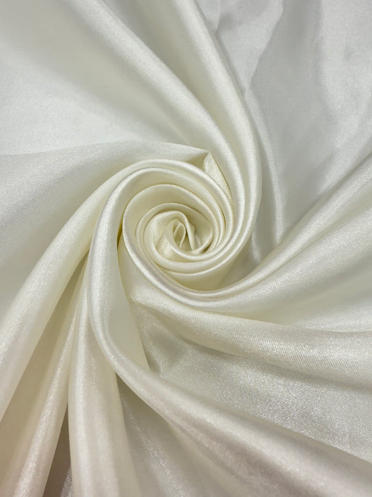 White Plain Satin 44" Fabric