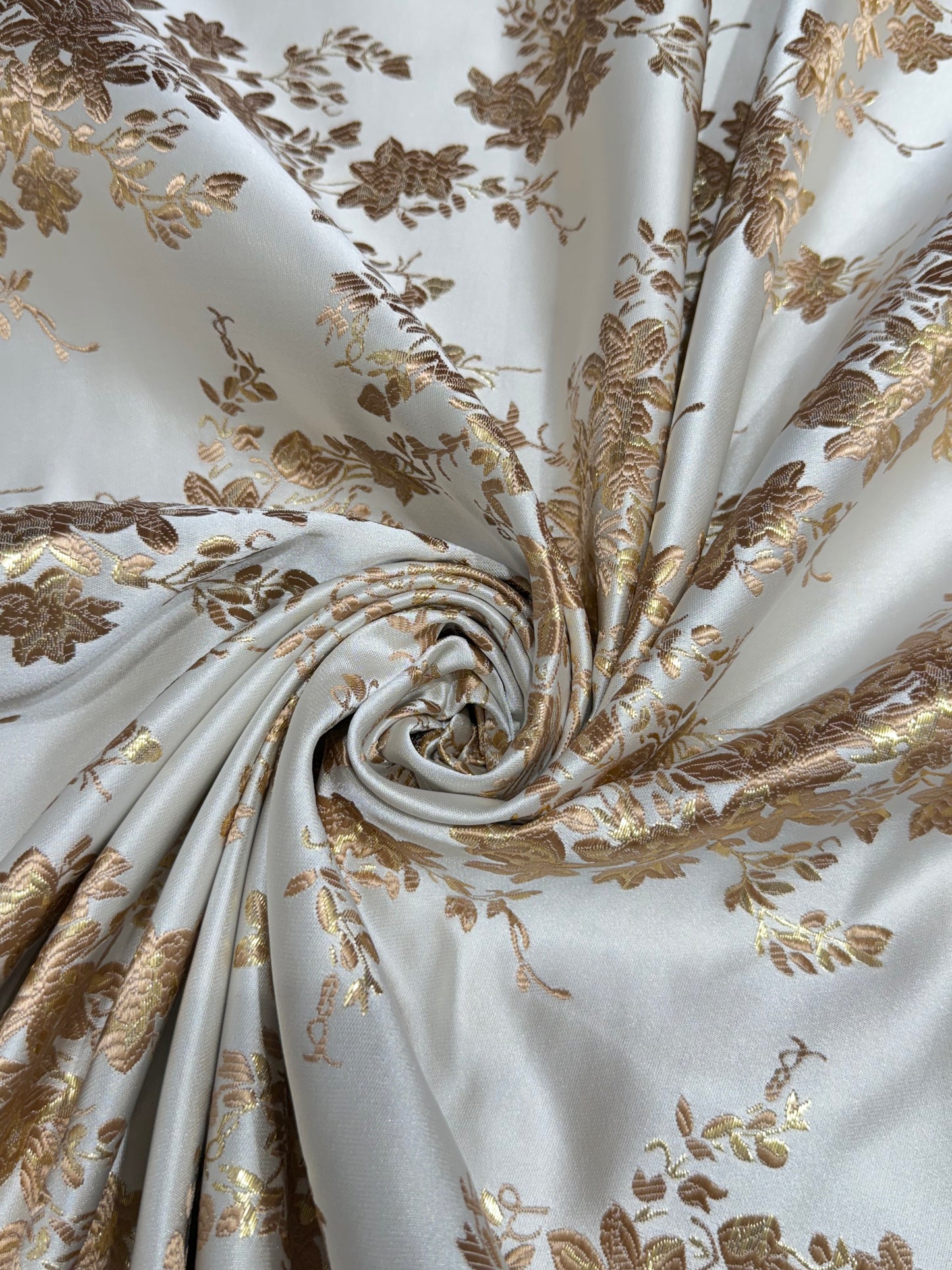 Gold Floral Golden Brocade 56" Fabric