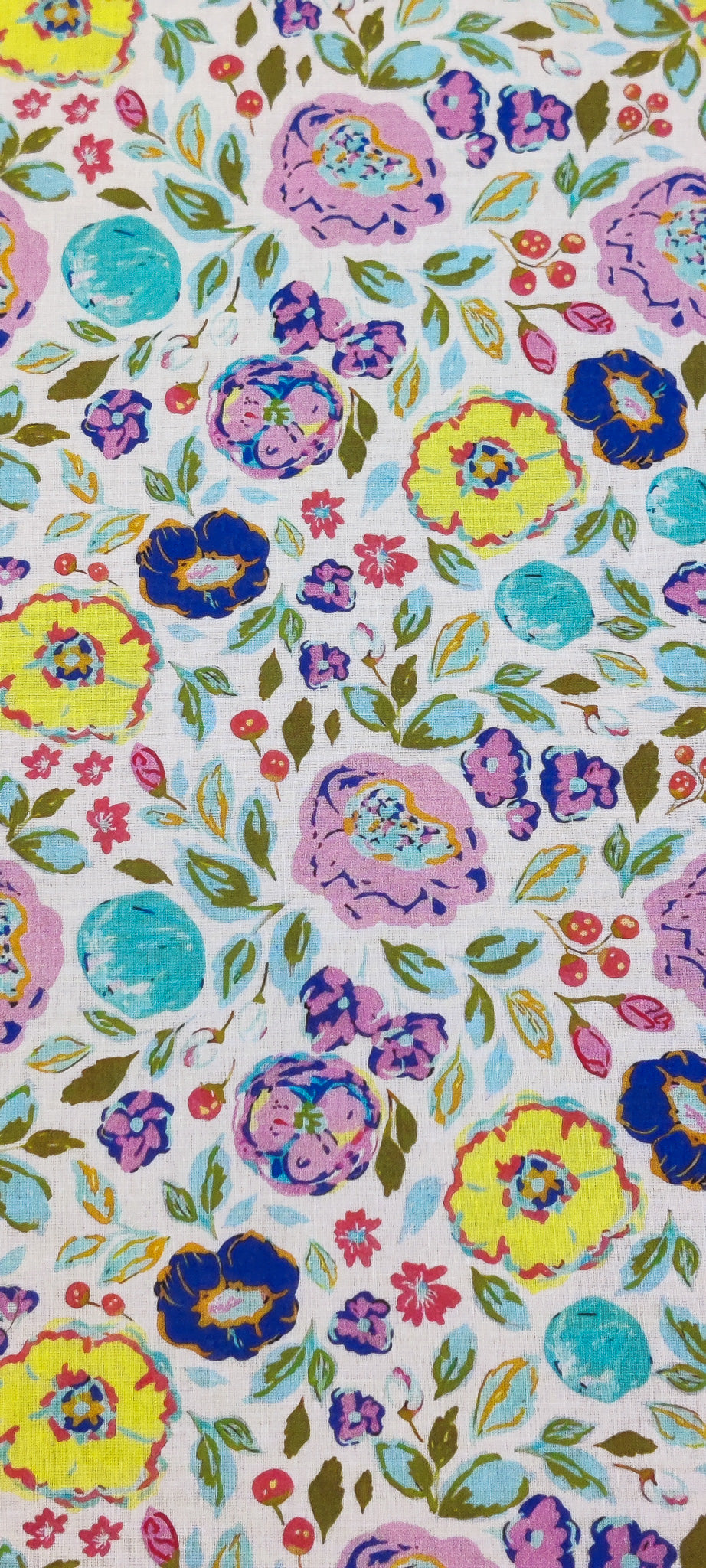 Viscose Cotton Garden Print Fabric