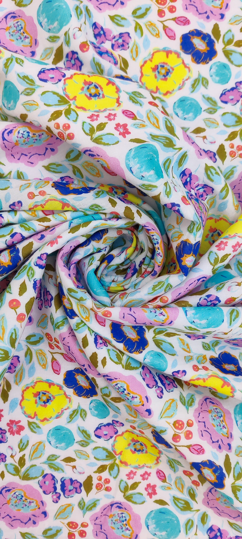 Viscose Cotton Garden Print Fabric