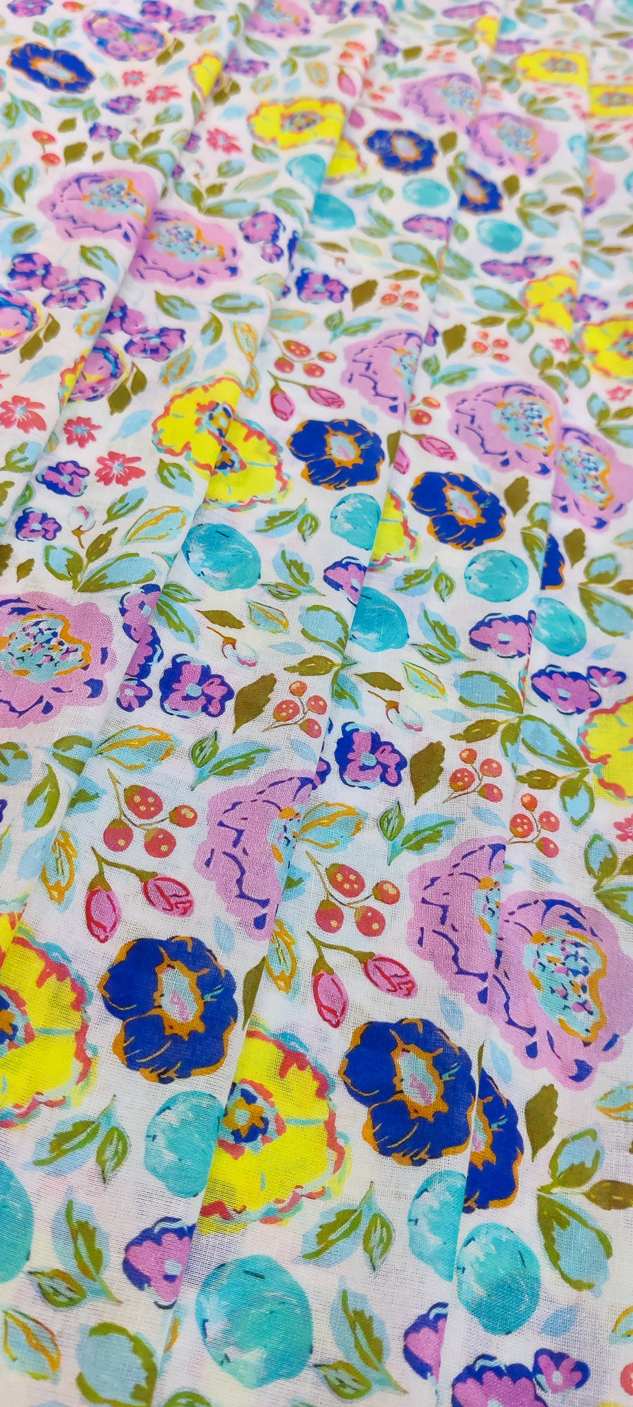 Viscose Cotton Garden Print Fabric