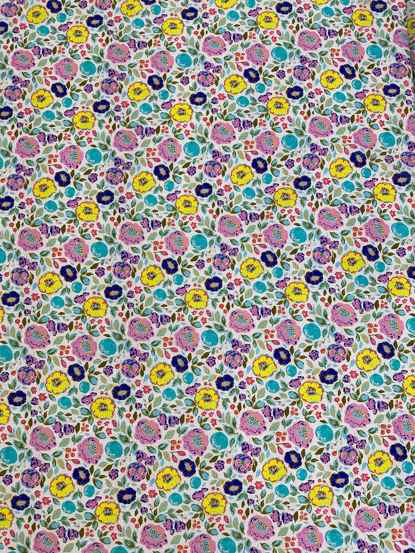 Viscose Cotton Garden Print Fabric