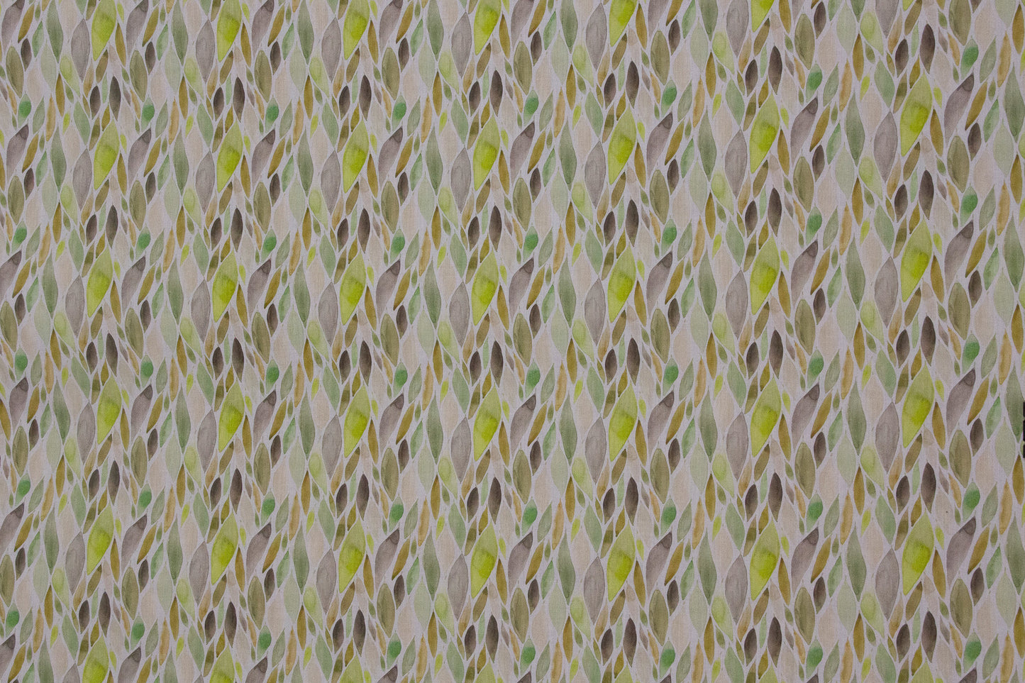 Cotton Viscose Leaf Lemon Green Gray