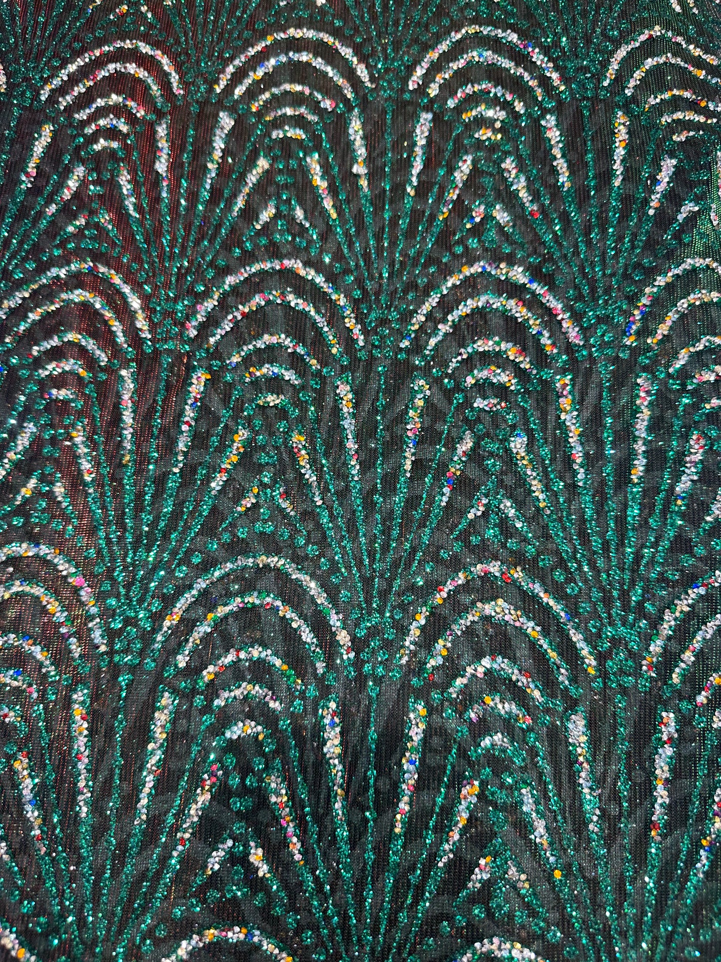 Double Tone Green Lace 56" Fabric