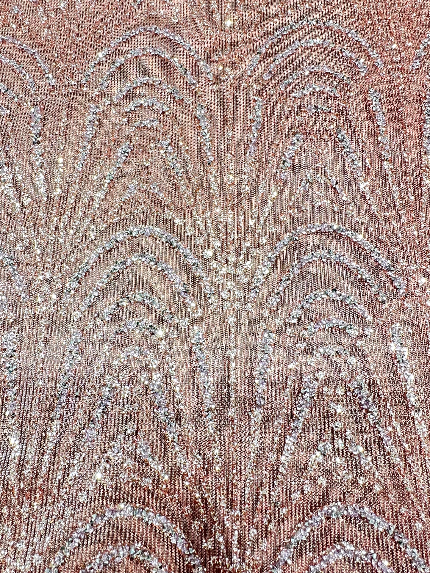 Double Tone Rose Pink Lace 56" Fabric