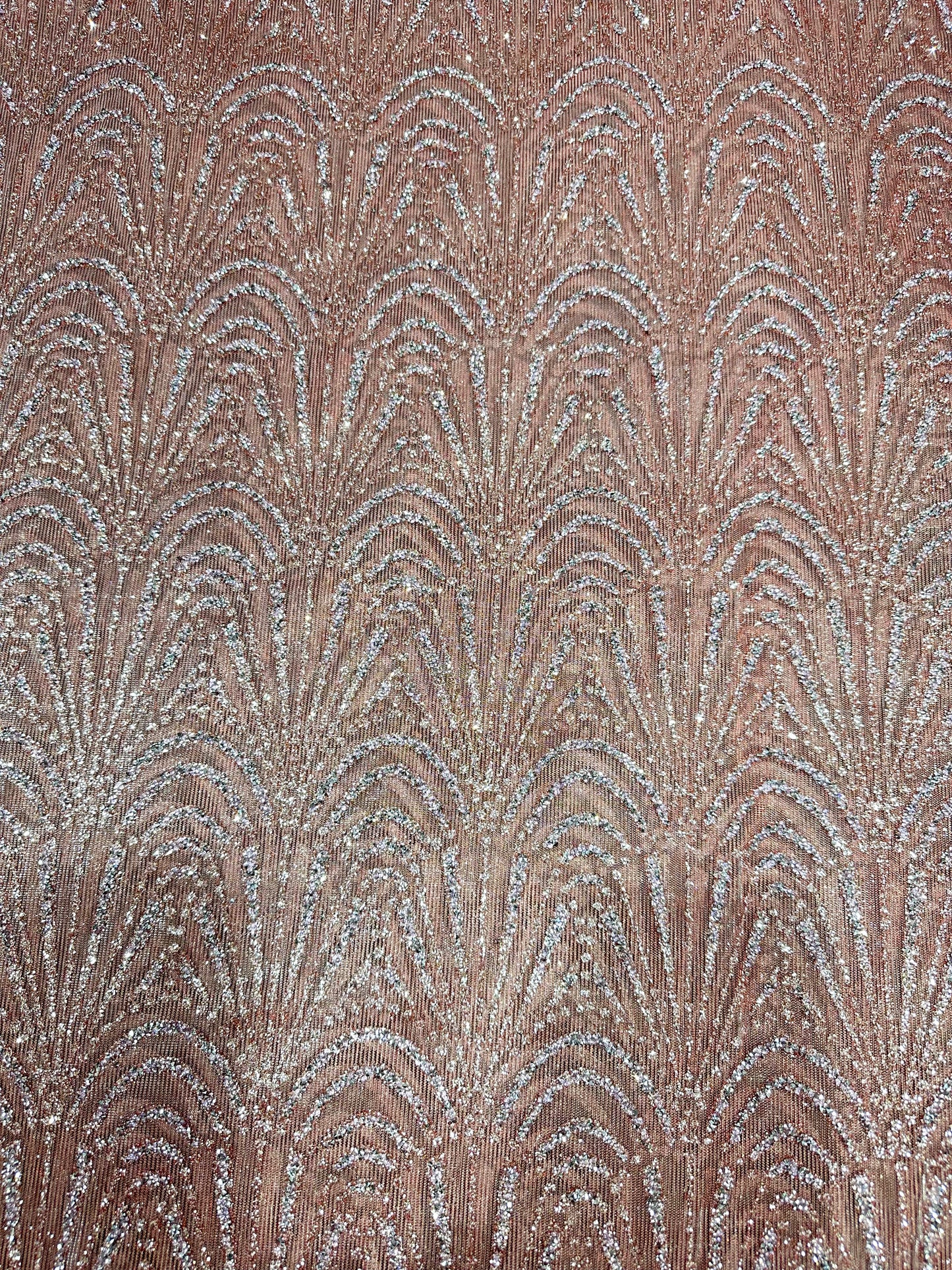 Double Tone Rose Pink Lace 56" Fabric