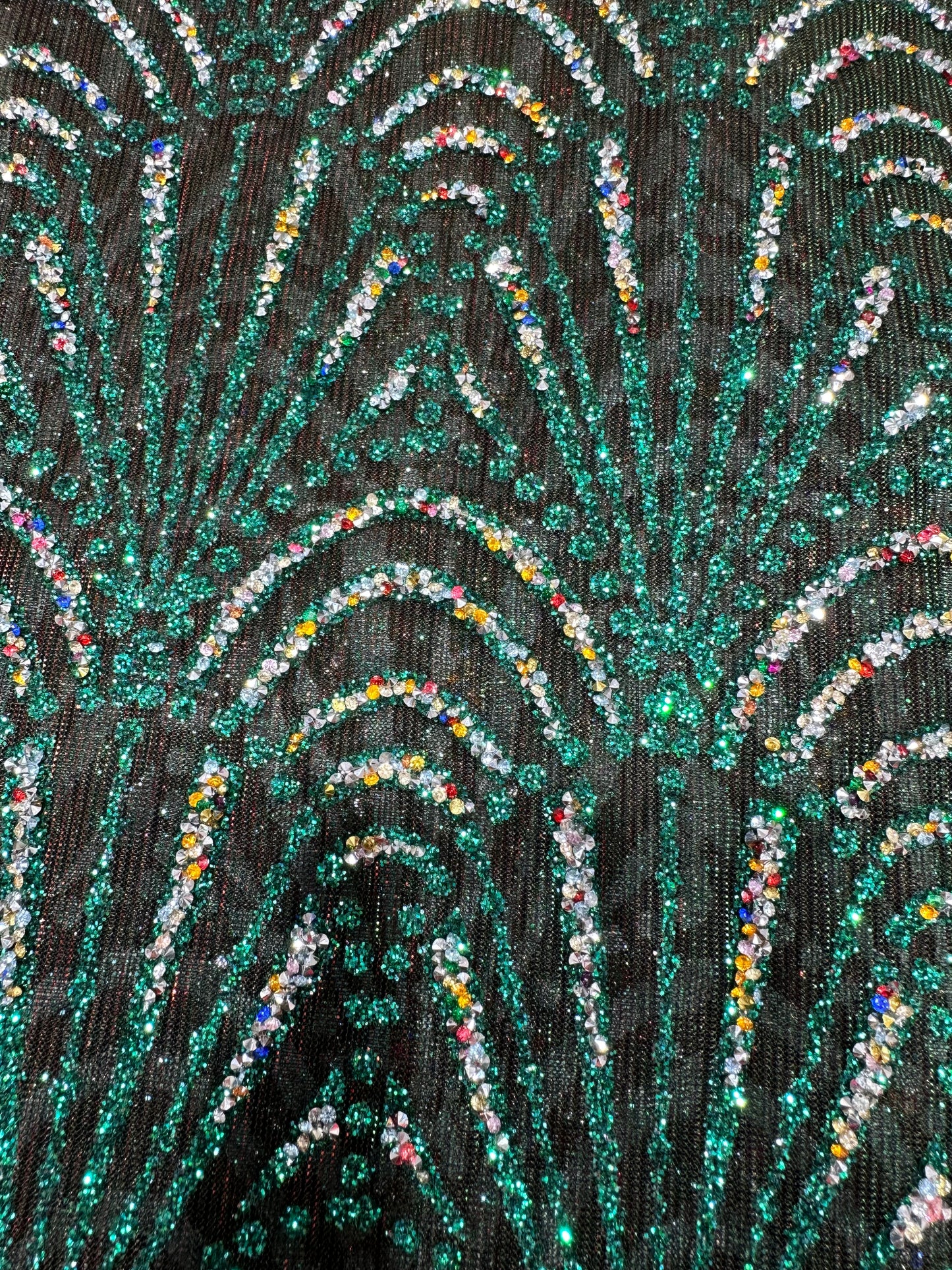 Double Tone Green Lace 56" Fabric