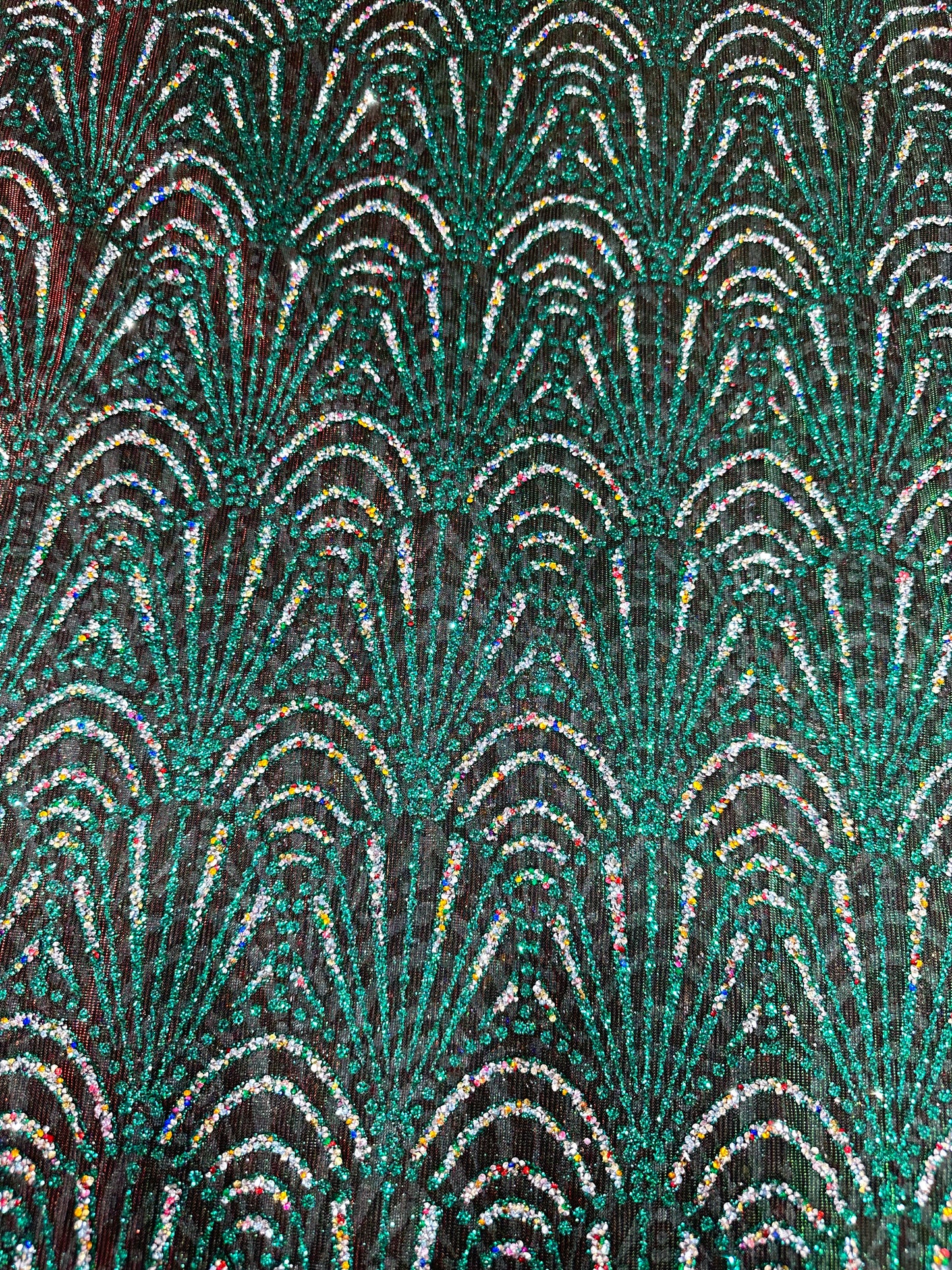 Double Tone Green Lace 56" Fabric