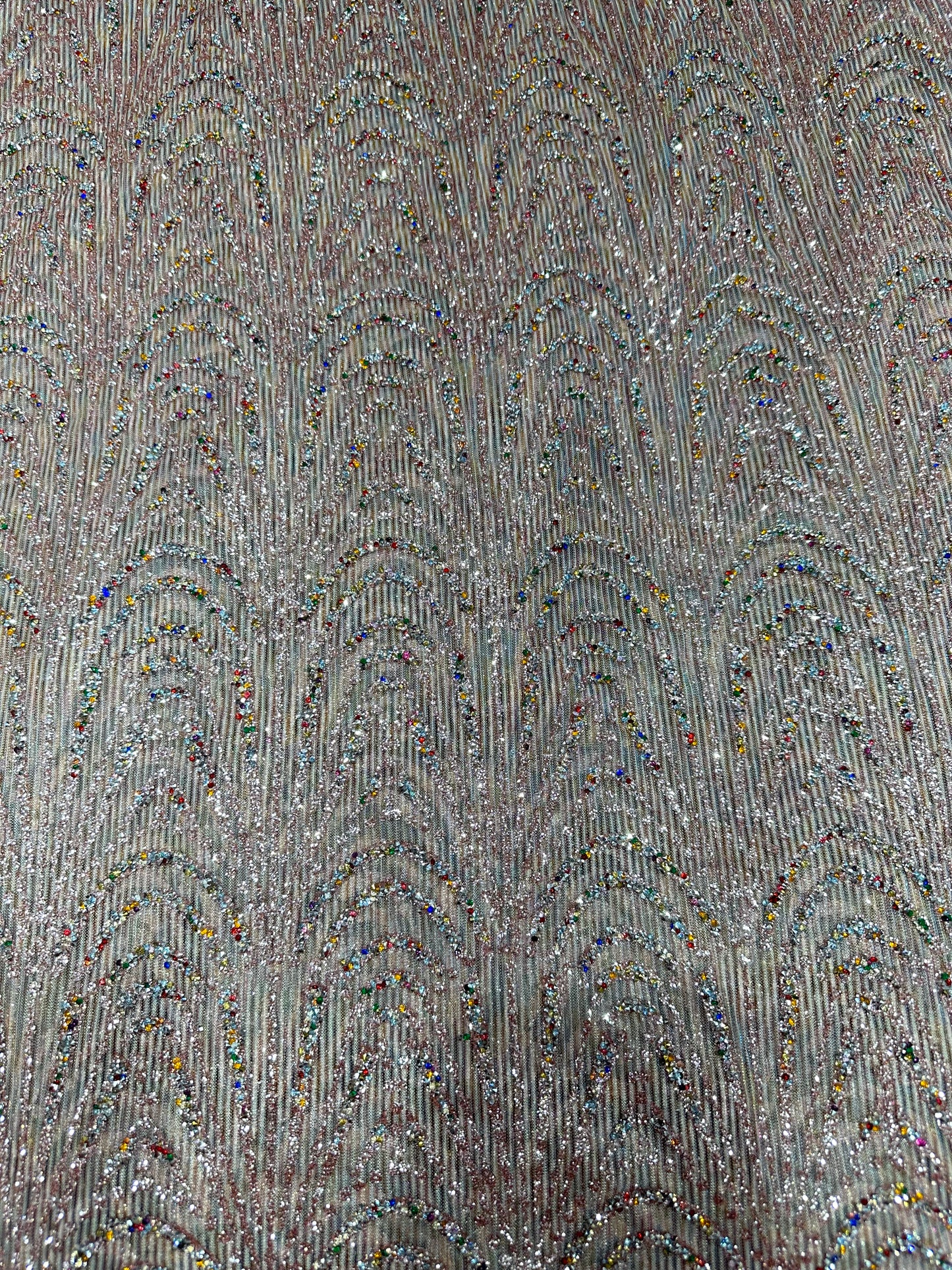 Double Tone Cream Lace 56" Fabric