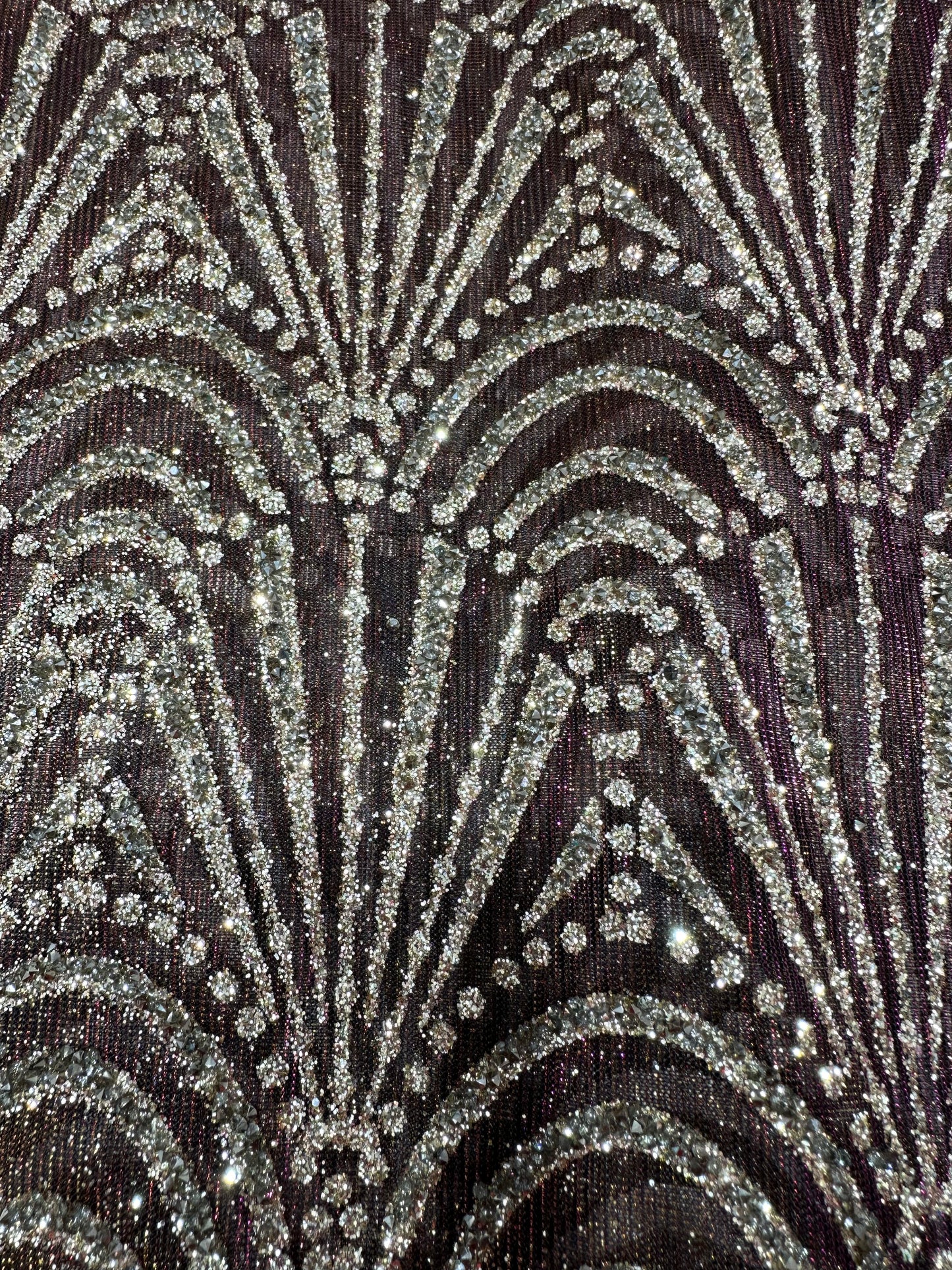 Double Tone Burgandy Lace 56" Fabric