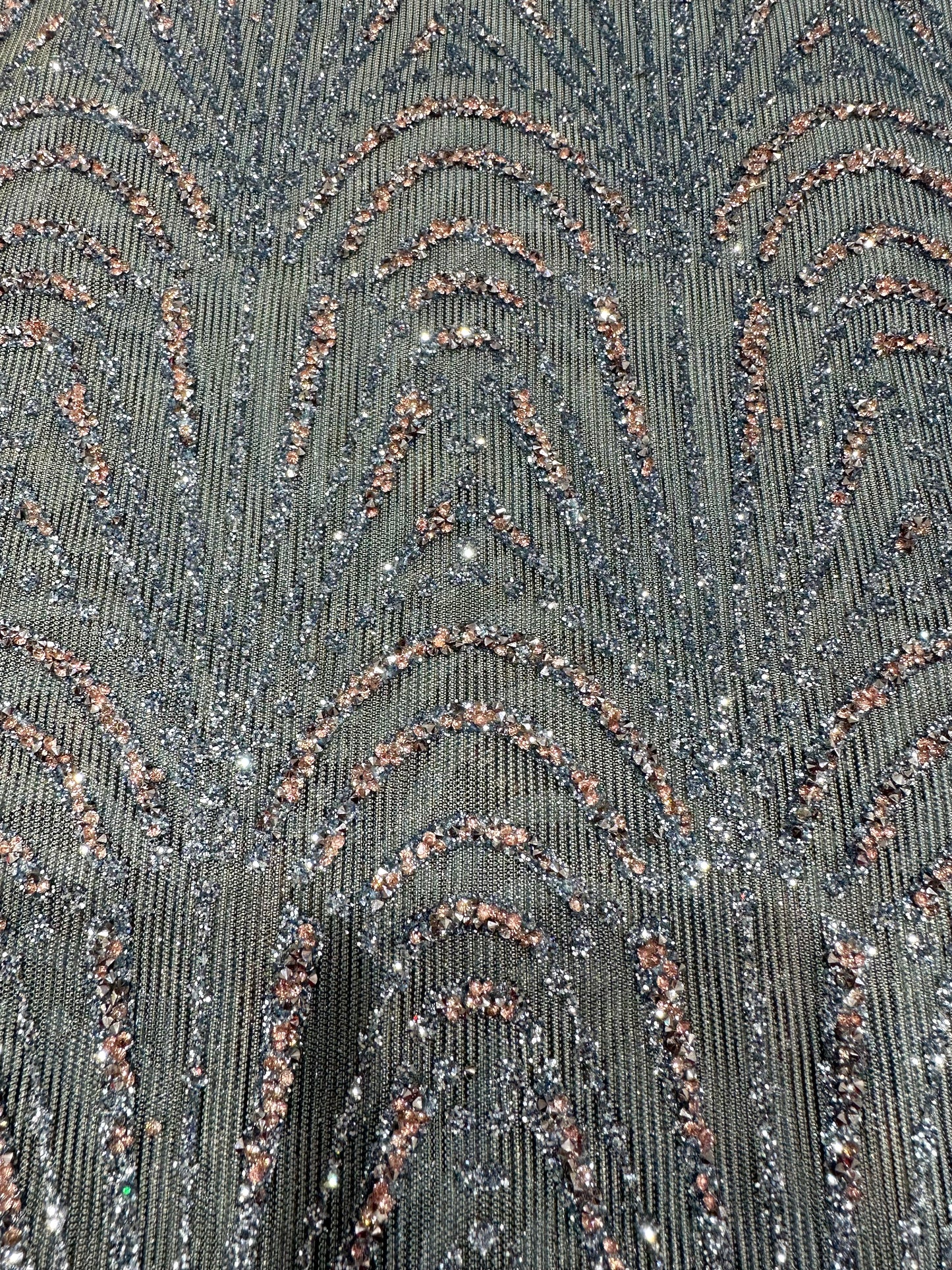 Double Tone Powder Blue Handwork Net 56" Fabric