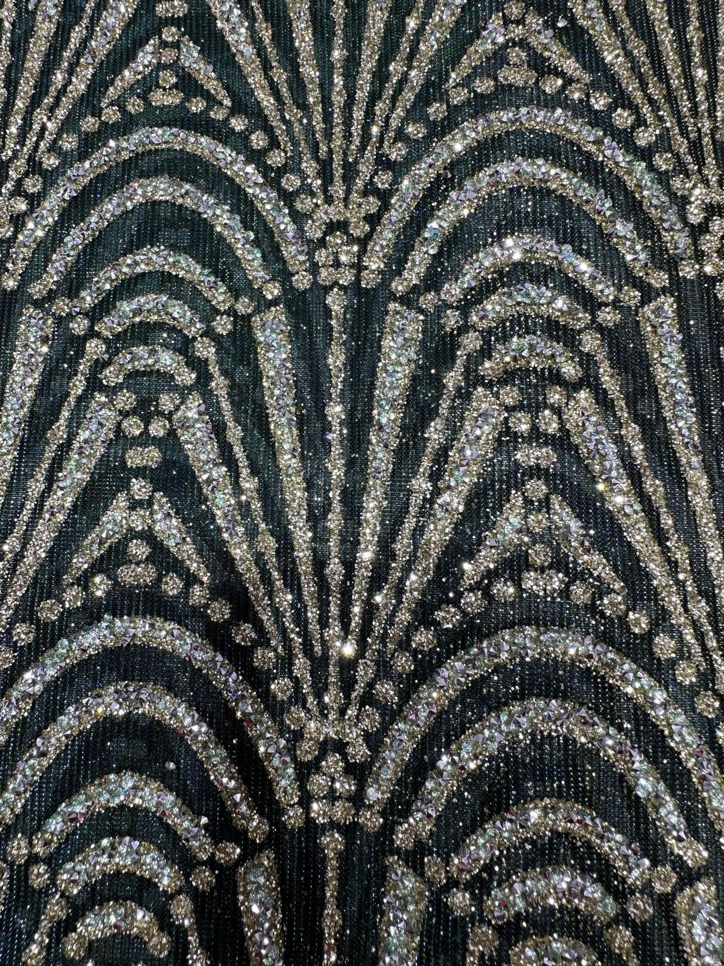 Double Tone Mehandi Green Lace 56" Fabric