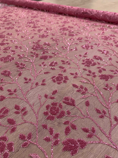 Floral Pastel Pink Lace