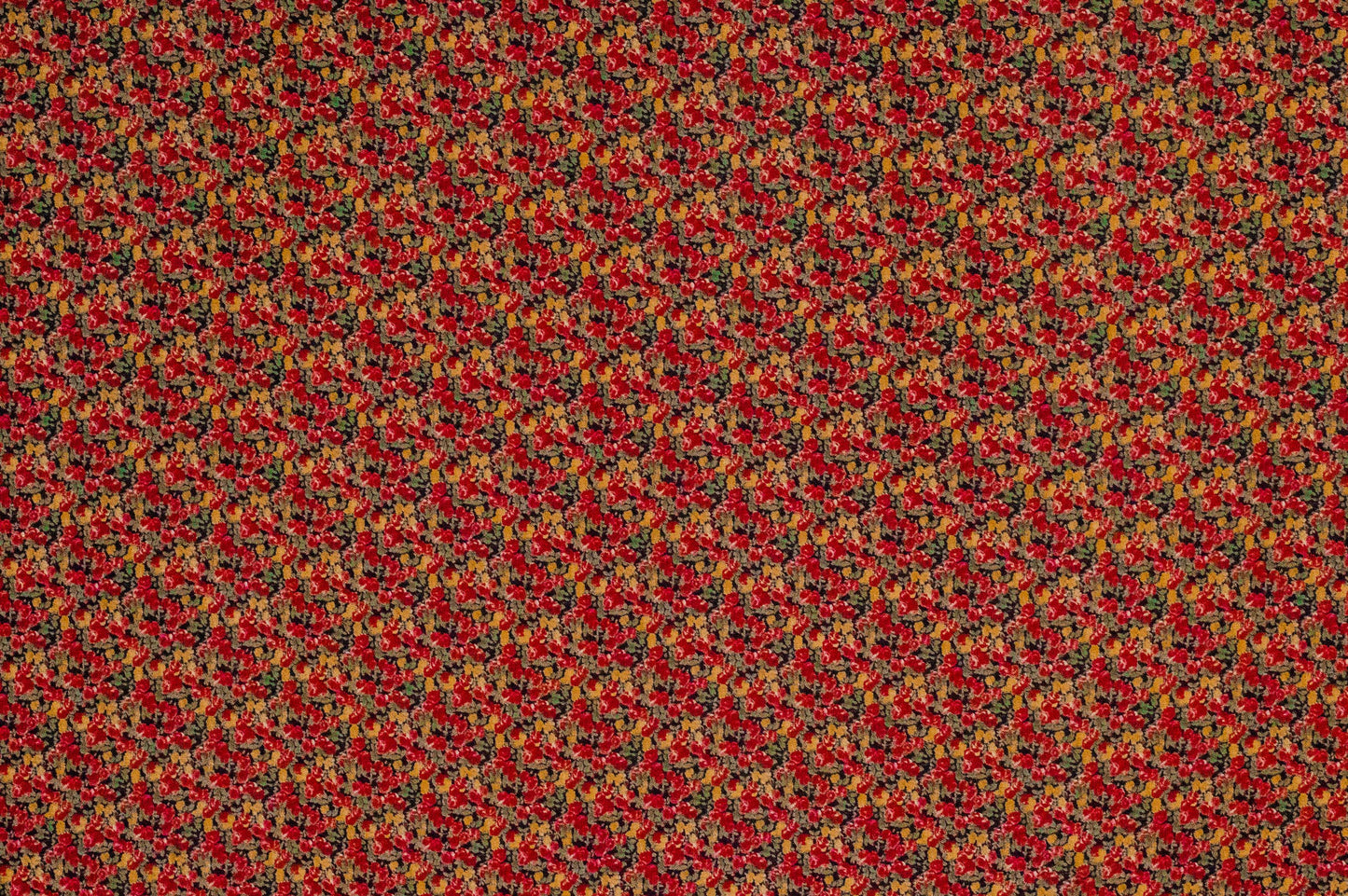 Imported Georgette Floral Garden Red 58" Fabric