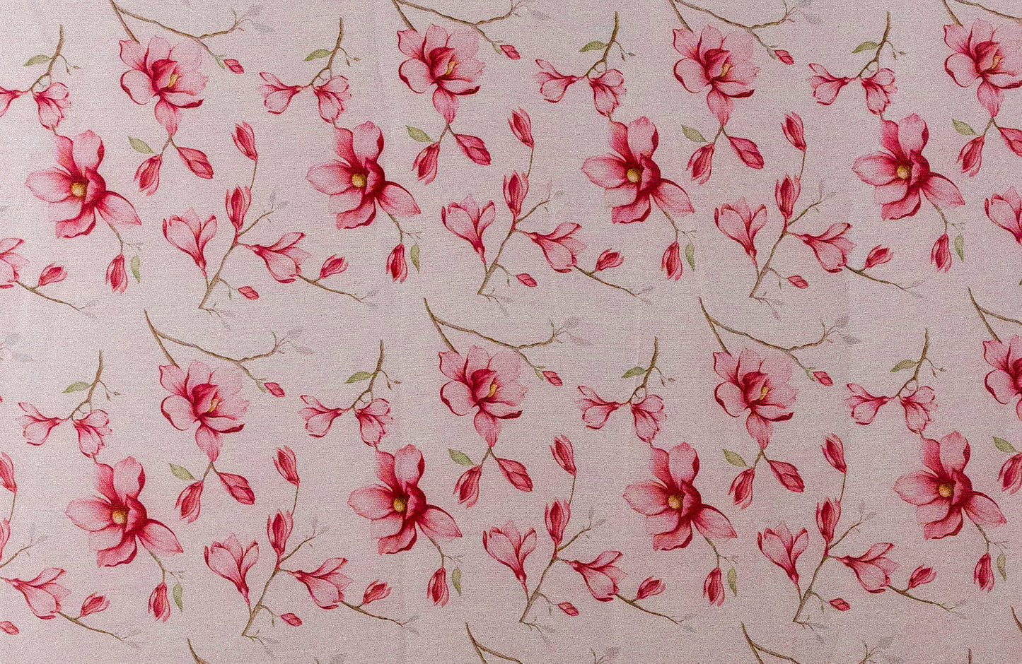 Emerald Chiffon Cherry Blossom Red 58" Fabric