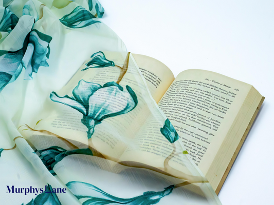 Emerald Chiffon Lily Green 58" Fabric