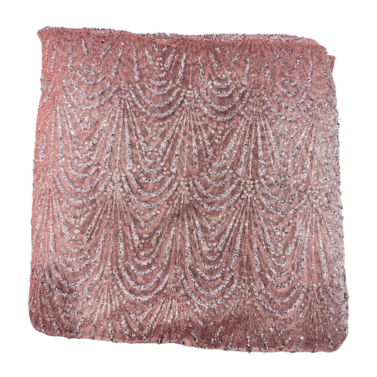 Double Tone  Rose Pink Lace 56" Fabric