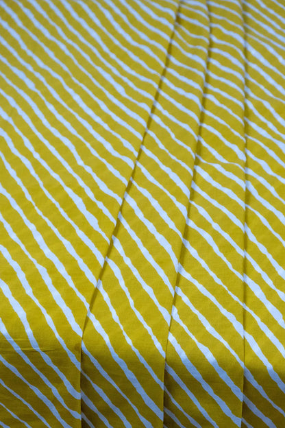 Lehariya Print Mustard Fabric