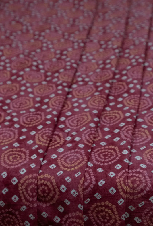 Bandhani Print Pink Fabric