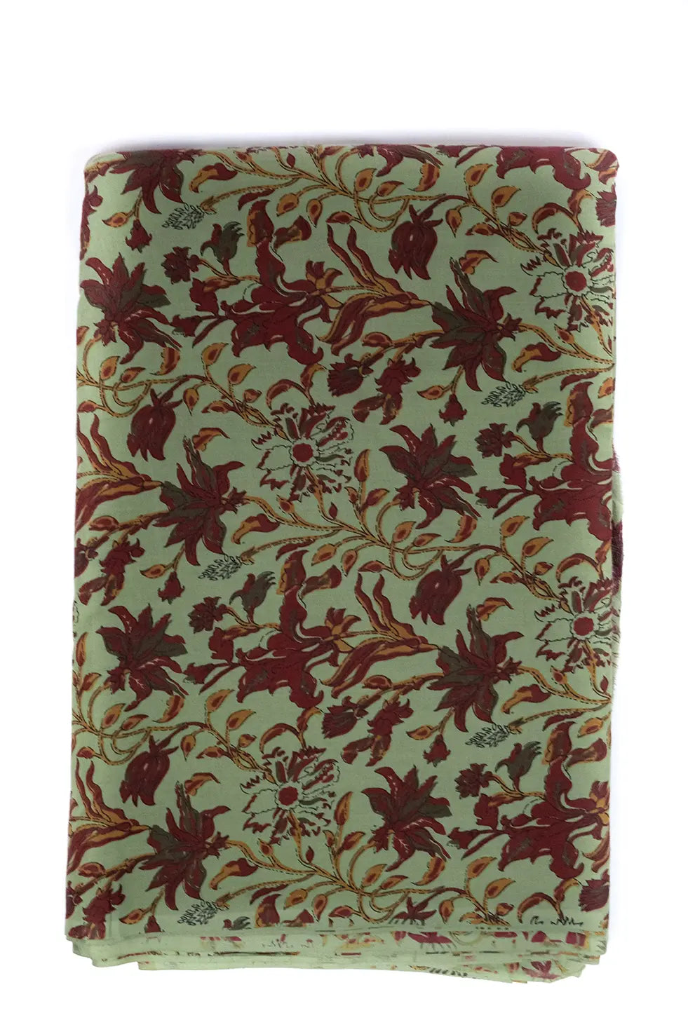 Kalamkari Maroon Floral Fabric