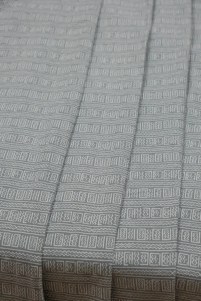 Foam Print Aztec Grey Fabric