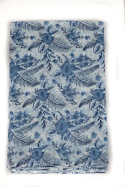 Indigo Fern Floral Fabric