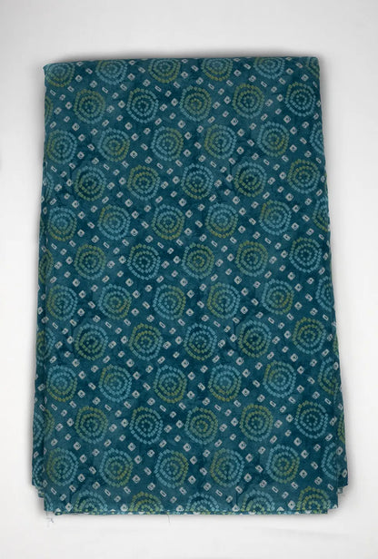 Bandhani Print Aqua Fabric