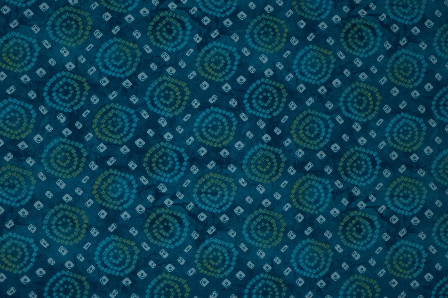 Bandhani Print Aqua Fabric