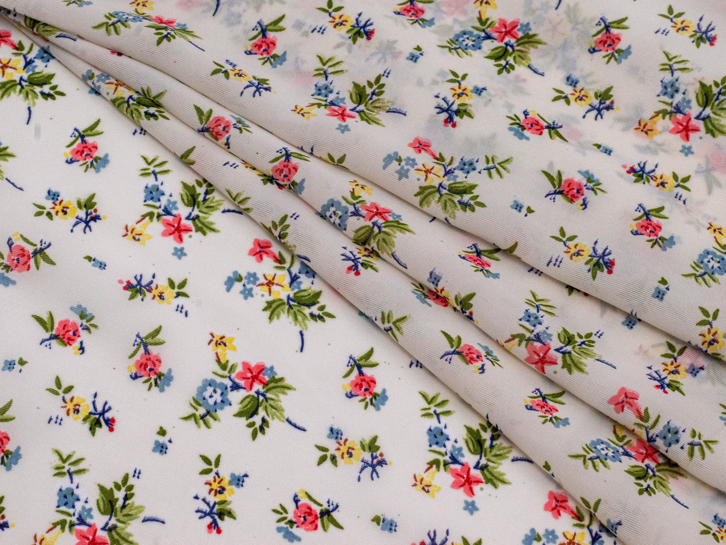 Georgette Cenza Prime Floral White 58" Fabric