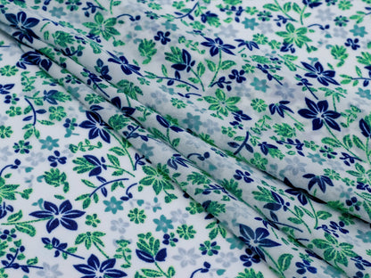 Georgette Cenza Prime Floral Green 44" Fabric