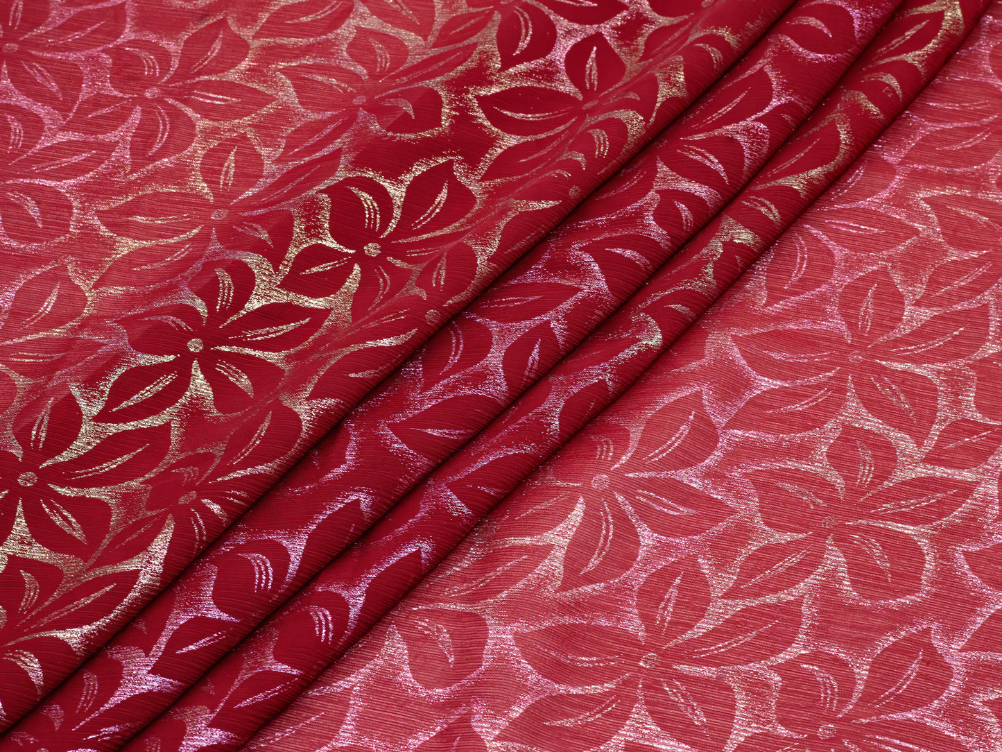 Chiffon Rainbow Smoke Maroon 58" Fabric