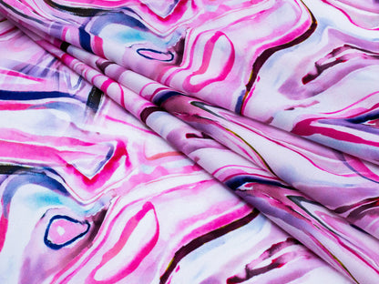 Printed Swirl Peach Fabric