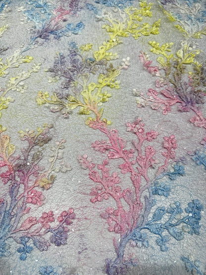 Multicolor Blossom Garden Lace 56" Fabric