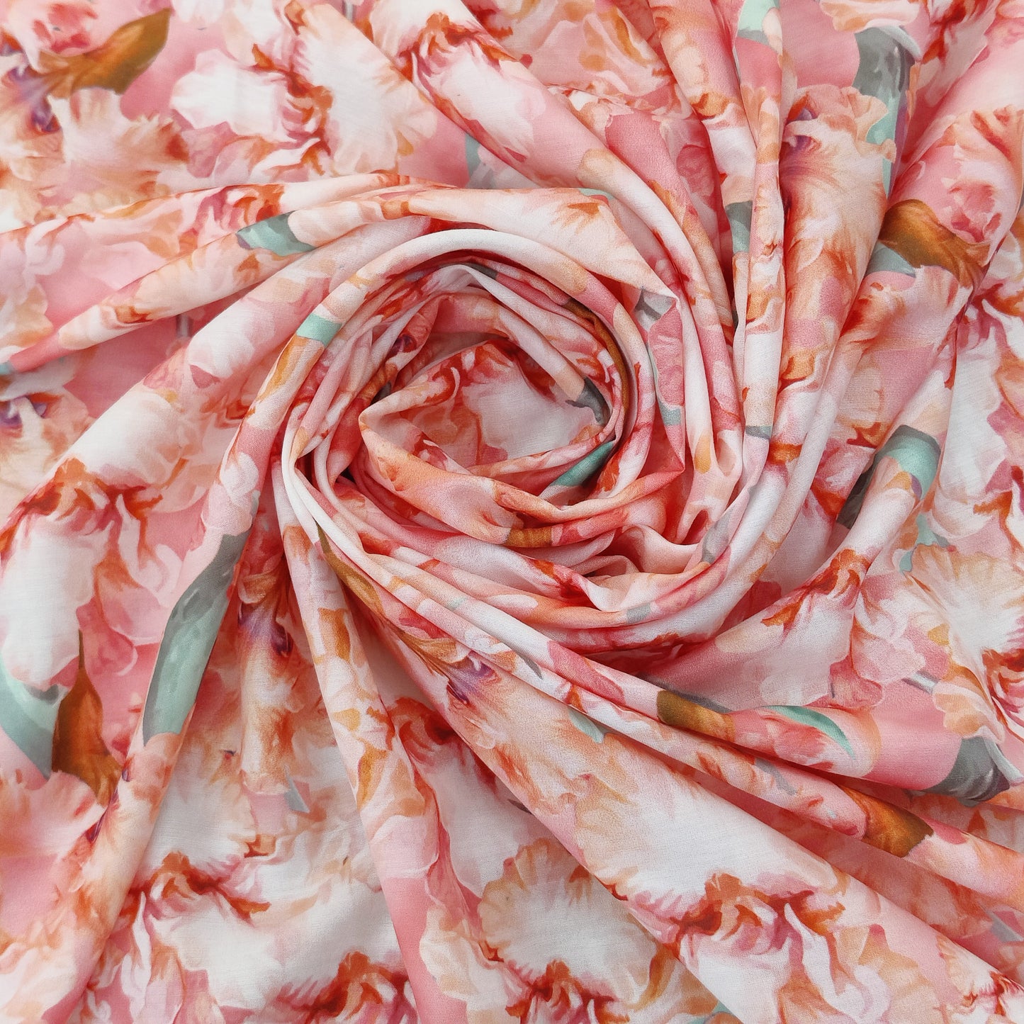 Peach FLoral Fabric