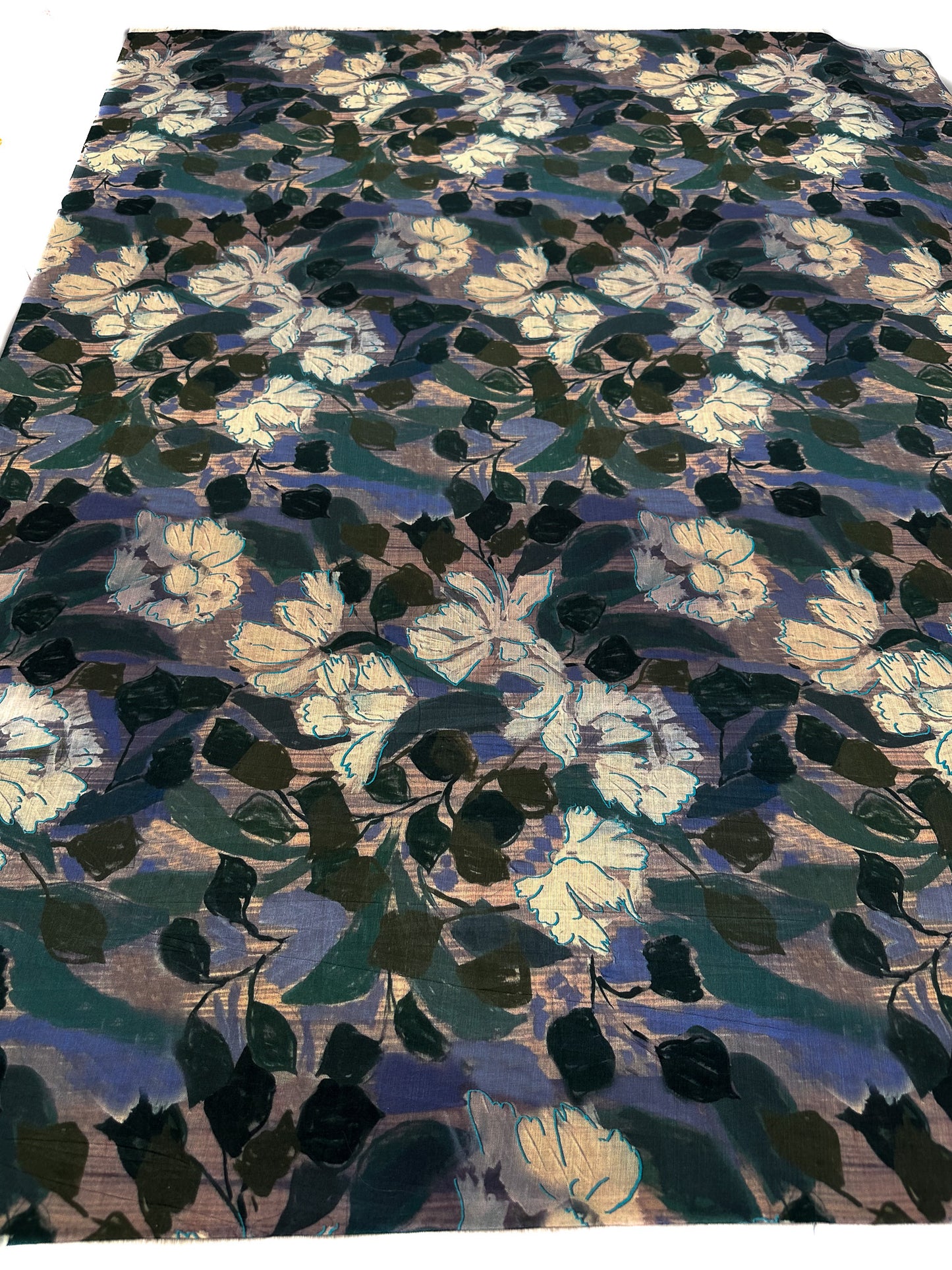 Viscose Cotton Floral Vintage Fabric