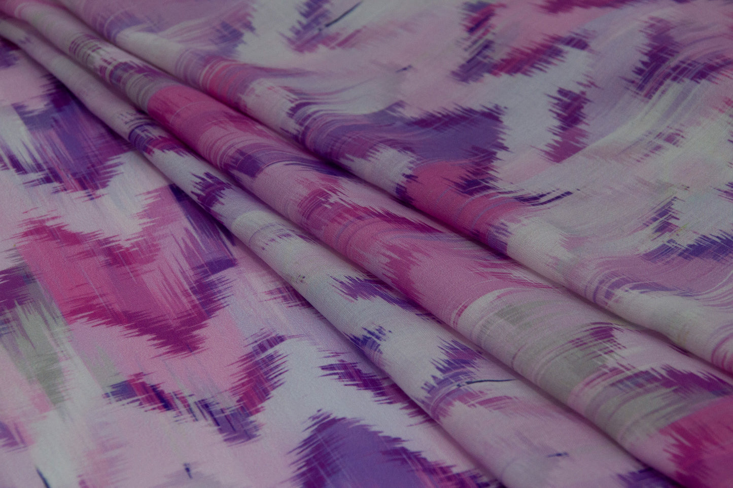 Cotton Viscose Abstract Onion Pink