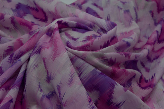 Cotton Viscose Abstract Onion Pink