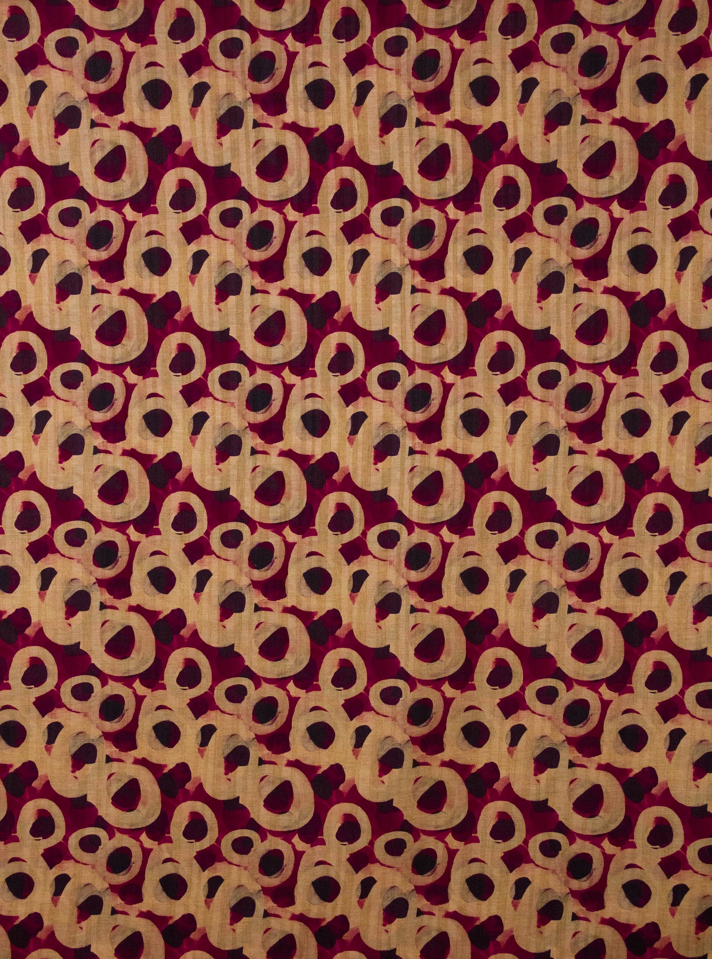 Immitation Raw Silk Abstract Pink Fabric