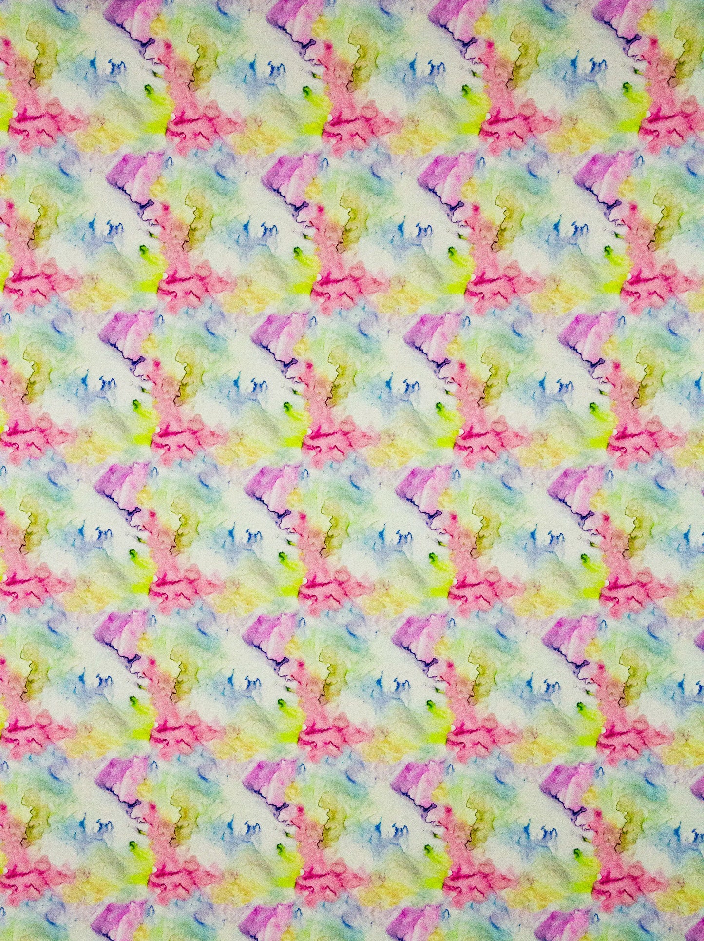 Printed Pastel Abstract Watercolor Peach & pista green Fabric