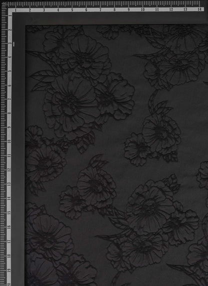 Black Limerick Self Design Brocade 54" Fabric